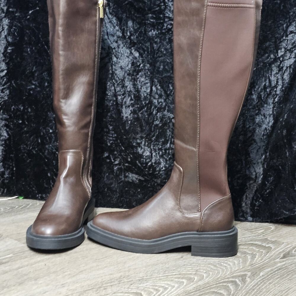 Kenneth Cole Reaction Anabelle Tall Brown Boots Size 6 - Picture 4 of 7